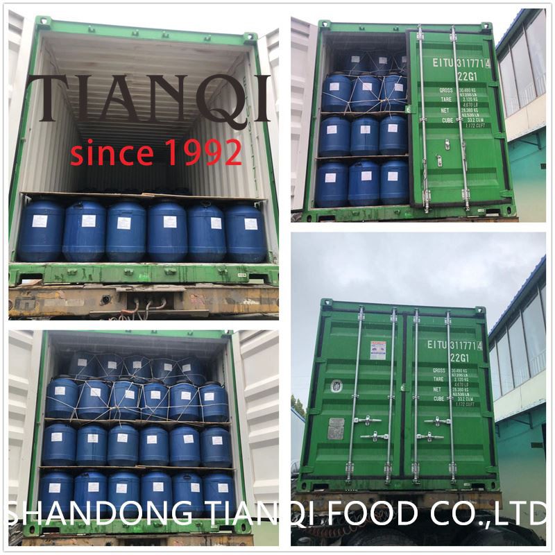 Drum packing white mushroom in salted water