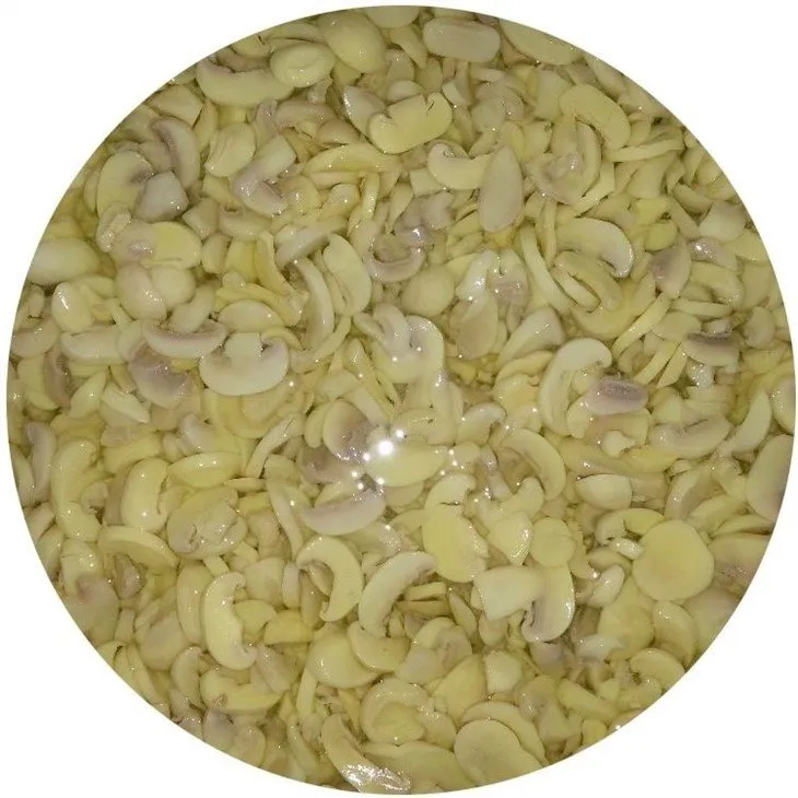 Best sliced white mushroom in brine in drums